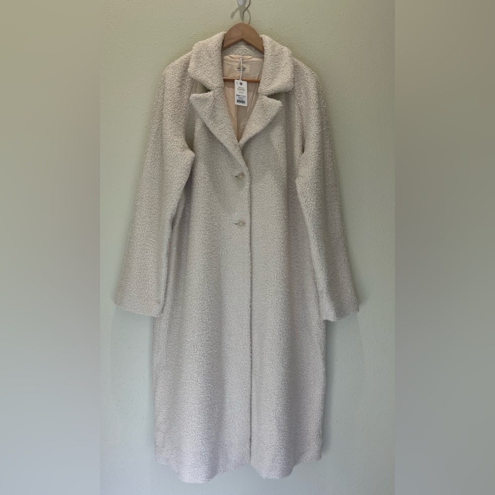 NWT MARINE LAYER Aspen Coat in Cream Size XL